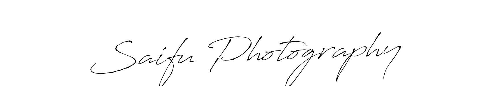 Use a signature maker to create a handwritten signature online. With this signature software, you can design (Antro_Vectra) your own signature for name Saifu Photography. Saifu Photography signature style 6 images and pictures png