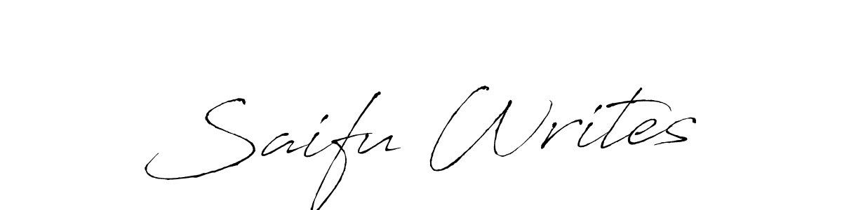 The best way (Antro_Vectra) to make a short signature is to pick only two or three words in your name. The name Saifu Writes include a total of six letters. For converting this name. Saifu Writes signature style 6 images and pictures png