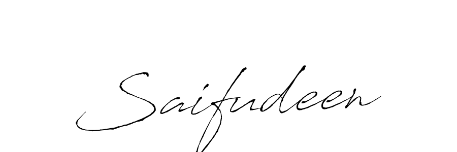Use a signature maker to create a handwritten signature online. With this signature software, you can design (Antro_Vectra) your own signature for name Saifudeen. Saifudeen signature style 6 images and pictures png