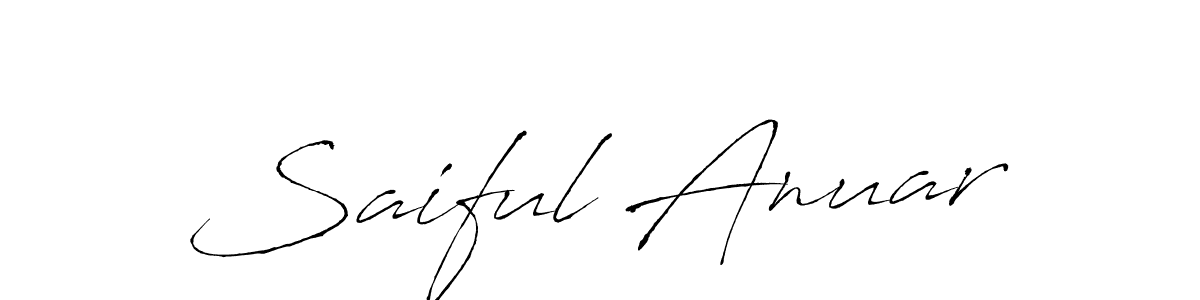 Also we have Saiful Anuar name is the best signature style. Create professional handwritten signature collection using Antro_Vectra autograph style. Saiful Anuar signature style 6 images and pictures png