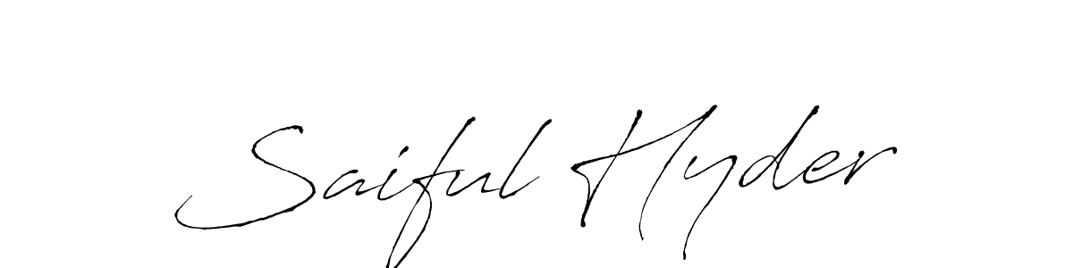 How to make Saiful Hyder signature? Antro_Vectra is a professional autograph style. Create handwritten signature for Saiful Hyder name. Saiful Hyder signature style 6 images and pictures png