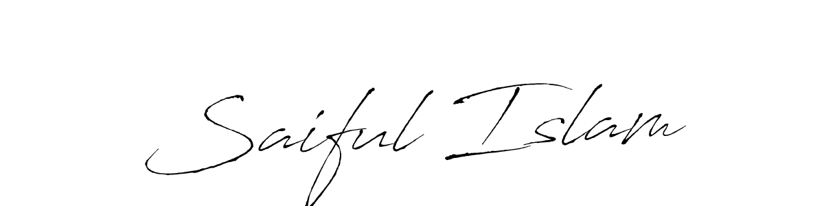 Design your own signature with our free online signature maker. With this signature software, you can create a handwritten (Antro_Vectra) signature for name Saiful Islam. Saiful Islam signature style 6 images and pictures png