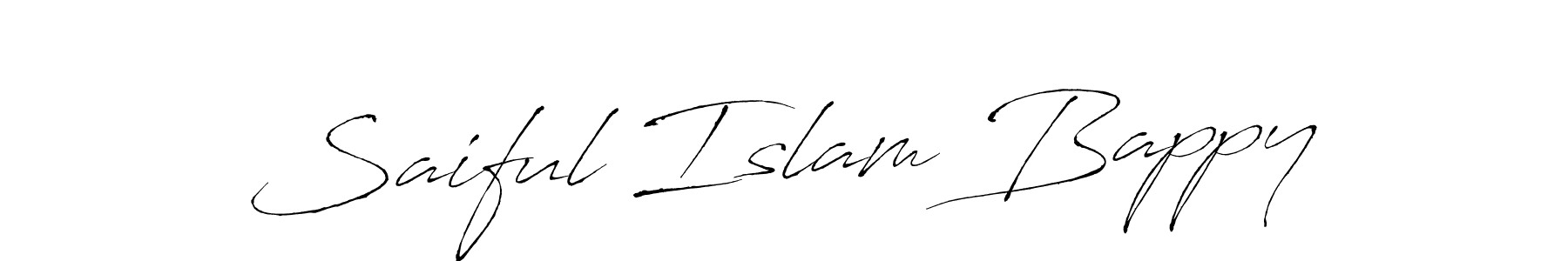 Create a beautiful signature design for name Saiful Islam Bappy. With this signature (Antro_Vectra) fonts, you can make a handwritten signature for free. Saiful Islam Bappy signature style 6 images and pictures png