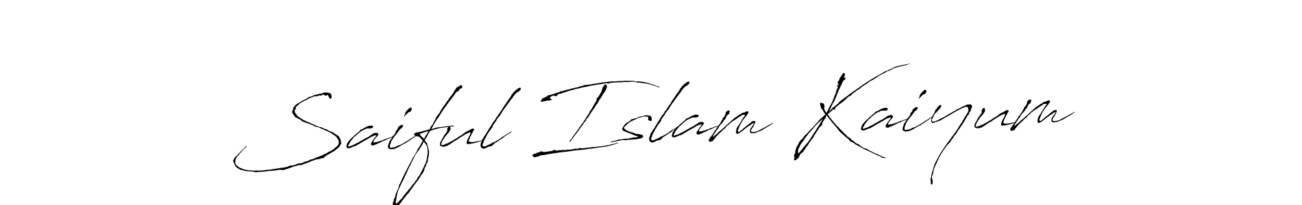Design your own signature with our free online signature maker. With this signature software, you can create a handwritten (Antro_Vectra) signature for name Saiful Islam Kaiyum. Saiful Islam Kaiyum signature style 6 images and pictures png