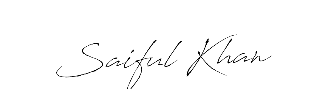 Make a beautiful signature design for name Saiful Khan. With this signature (Antro_Vectra) style, you can create a handwritten signature for free. Saiful Khan signature style 6 images and pictures png