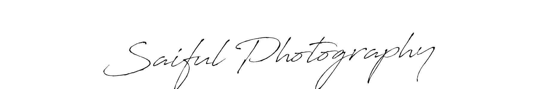 Design your own signature with our free online signature maker. With this signature software, you can create a handwritten (Antro_Vectra) signature for name Saiful Photography. Saiful Photography signature style 6 images and pictures png