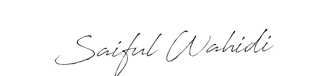 This is the best signature style for the Saiful Wahidi name. Also you like these signature font (Antro_Vectra). Mix name signature. Saiful Wahidi signature style 6 images and pictures png