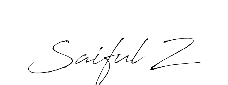 Use a signature maker to create a handwritten signature online. With this signature software, you can design (Antro_Vectra) your own signature for name Saiful Z. Saiful Z signature style 6 images and pictures png