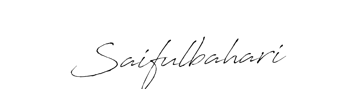 Make a beautiful signature design for name Saifulbahari. With this signature (Antro_Vectra) style, you can create a handwritten signature for free. Saifulbahari signature style 6 images and pictures png