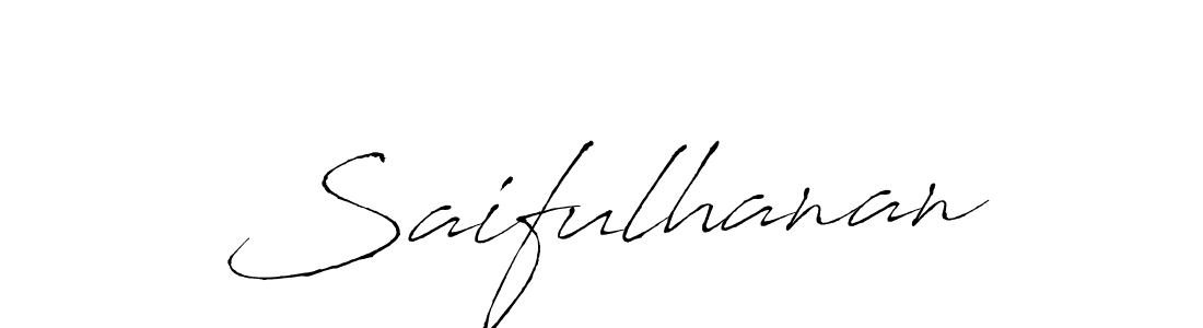 Design your own signature with our free online signature maker. With this signature software, you can create a handwritten (Antro_Vectra) signature for name Saifulhanan. Saifulhanan signature style 6 images and pictures png
