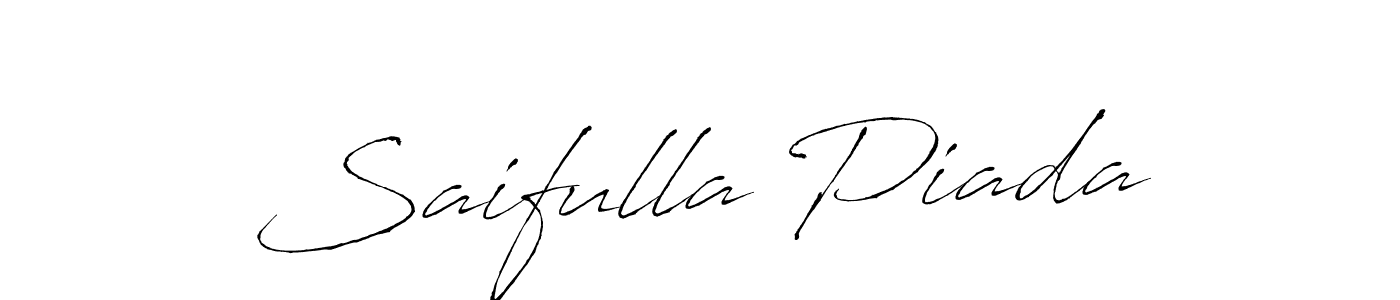 The best way (Antro_Vectra) to make a short signature is to pick only two or three words in your name. The name Saifulla Piada include a total of six letters. For converting this name. Saifulla Piada signature style 6 images and pictures png