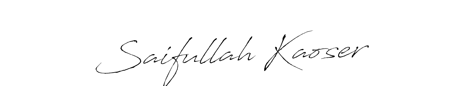 This is the best signature style for the Saifullah Kaoser name. Also you like these signature font (Antro_Vectra). Mix name signature. Saifullah Kaoser signature style 6 images and pictures png