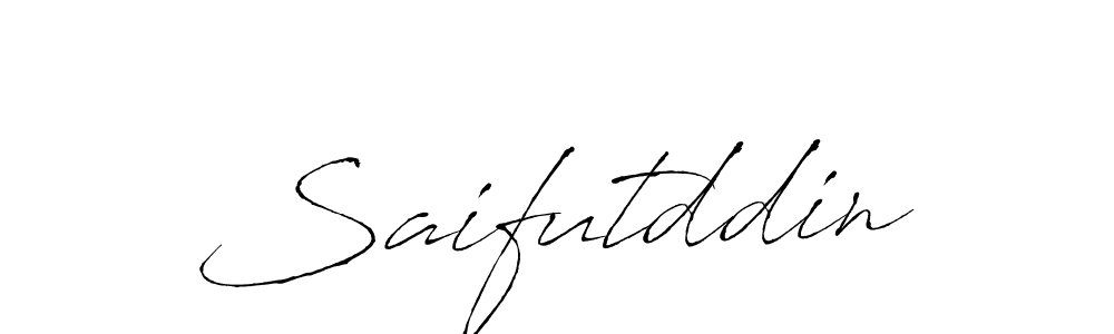 Use a signature maker to create a handwritten signature online. With this signature software, you can design (Antro_Vectra) your own signature for name Saifutddin. Saifutddin signature style 6 images and pictures png