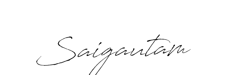 Design your own signature with our free online signature maker. With this signature software, you can create a handwritten (Antro_Vectra) signature for name Saigautam. Saigautam signature style 6 images and pictures png