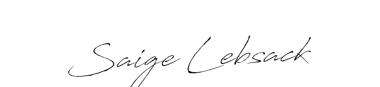 Make a beautiful signature design for name Saige Lebsack. With this signature (Antro_Vectra) style, you can create a handwritten signature for free. Saige Lebsack signature style 6 images and pictures png