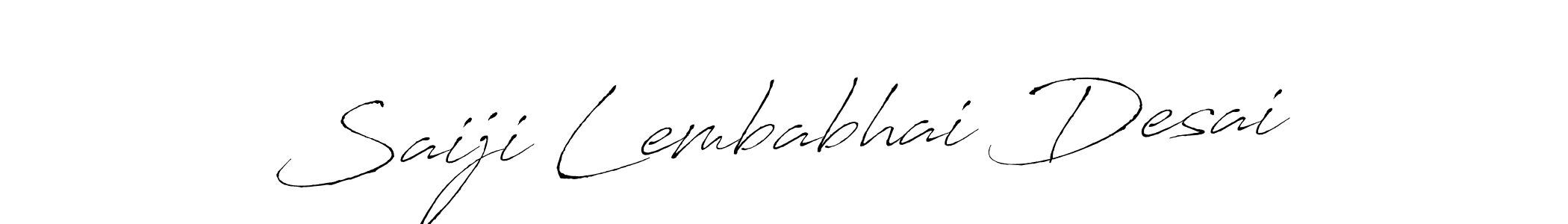 The best way (Antro_Vectra) to make a short signature is to pick only two or three words in your name. The name Saiji Lembabhai Desai include a total of six letters. For converting this name. Saiji Lembabhai Desai signature style 6 images and pictures png