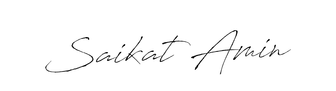 Make a beautiful signature design for name Saikat Amin. With this signature (Antro_Vectra) style, you can create a handwritten signature for free. Saikat Amin signature style 6 images and pictures png