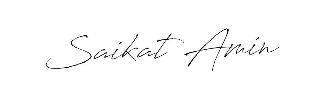 Make a beautiful signature design for name Saikat Amin. With this signature (Antro_Vectra) style, you can create a handwritten signature for free. Saikat Amin signature style 6 images and pictures png