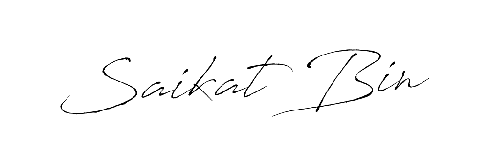 Use a signature maker to create a handwritten signature online. With this signature software, you can design (Antro_Vectra) your own signature for name Saikat Bin. Saikat Bin signature style 6 images and pictures png