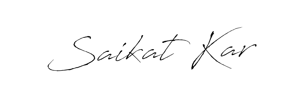 Make a beautiful signature design for name Saikat Kar. With this signature (Antro_Vectra) style, you can create a handwritten signature for free. Saikat Kar signature style 6 images and pictures png