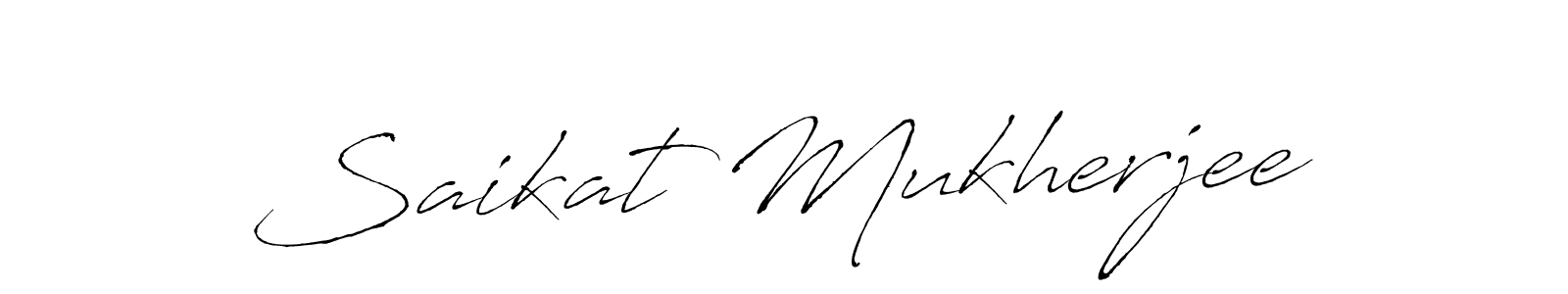 Make a beautiful signature design for name Saikat Mukherjee. With this signature (Antro_Vectra) style, you can create a handwritten signature for free. Saikat Mukherjee signature style 6 images and pictures png