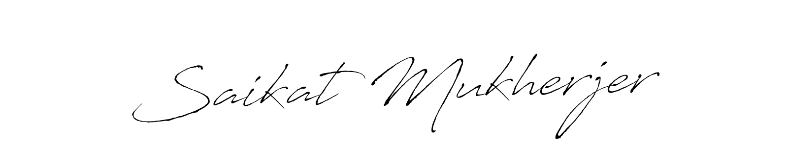 Create a beautiful signature design for name Saikat Mukherjer. With this signature (Antro_Vectra) fonts, you can make a handwritten signature for free. Saikat Mukherjer signature style 6 images and pictures png