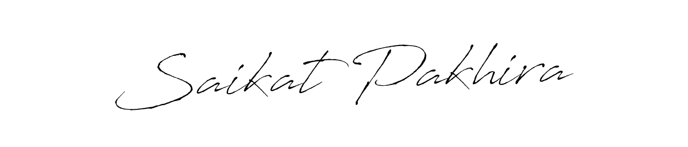 Create a beautiful signature design for name Saikat Pakhira. With this signature (Antro_Vectra) fonts, you can make a handwritten signature for free. Saikat Pakhira signature style 6 images and pictures png