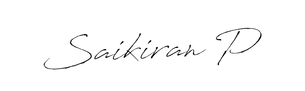 Create a beautiful signature design for name Saikiran P. With this signature (Antro_Vectra) fonts, you can make a handwritten signature for free. Saikiran P signature style 6 images and pictures png