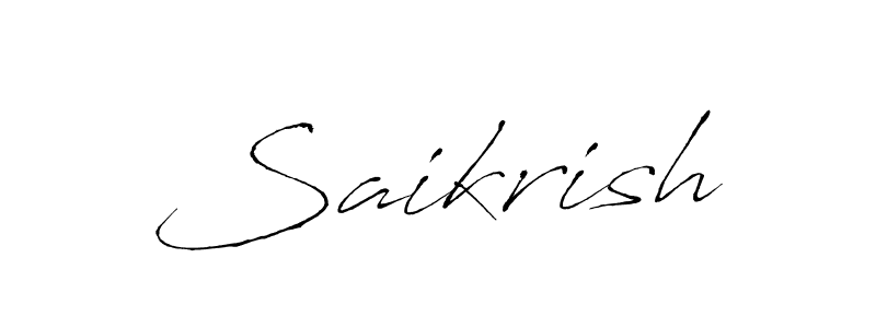 Create a beautiful signature design for name Saikrish. With this signature (Antro_Vectra) fonts, you can make a handwritten signature for free. Saikrish signature style 6 images and pictures png