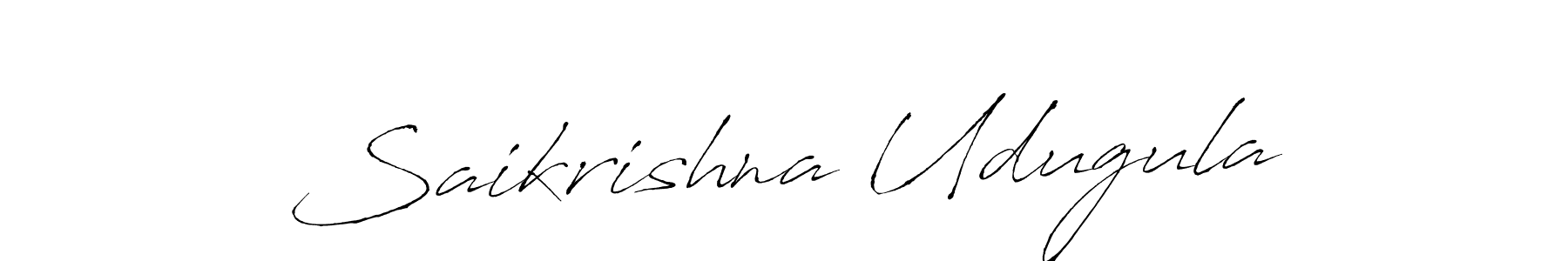 It looks lik you need a new signature style for name Saikrishna Udugula. Design unique handwritten (Antro_Vectra) signature with our free signature maker in just a few clicks. Saikrishna Udugula signature style 6 images and pictures png