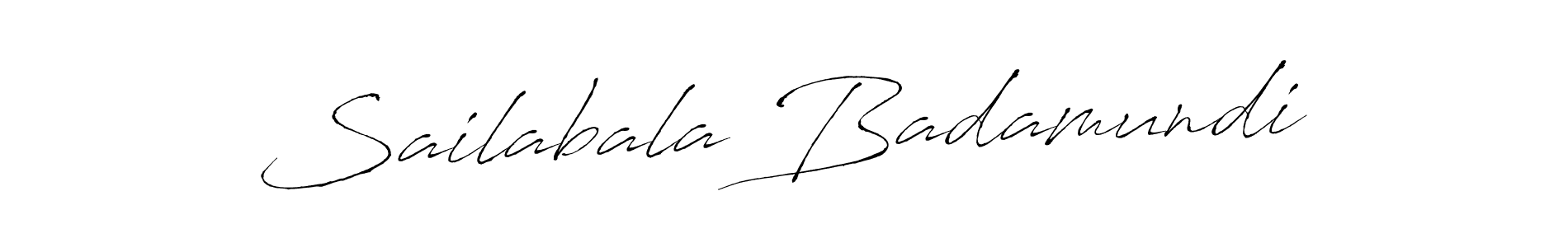 Design your own signature with our free online signature maker. With this signature software, you can create a handwritten (Antro_Vectra) signature for name Sailabala Badamundi. Sailabala Badamundi signature style 6 images and pictures png