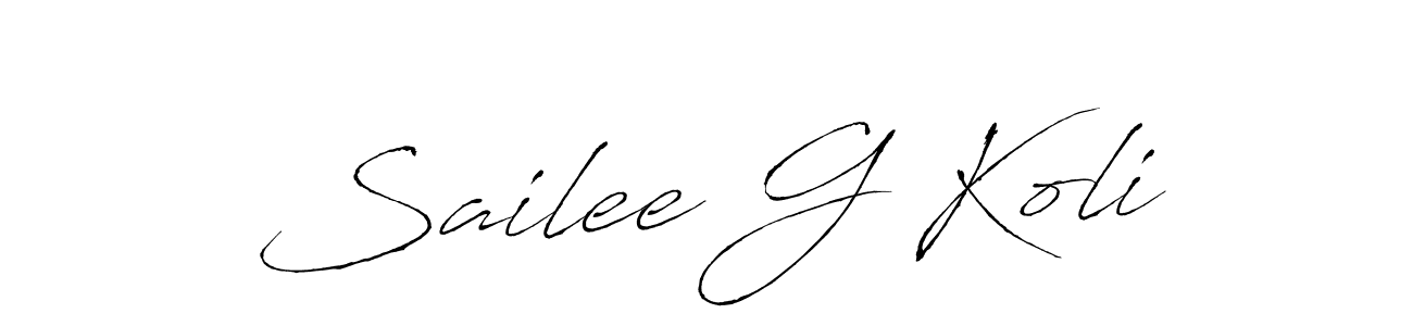 Antro_Vectra is a professional signature style that is perfect for those who want to add a touch of class to their signature. It is also a great choice for those who want to make their signature more unique. Get Sailee G Koli name to fancy signature for free. Sailee G Koli signature style 6 images and pictures png