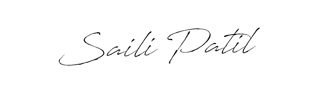 Design your own signature with our free online signature maker. With this signature software, you can create a handwritten (Antro_Vectra) signature for name Saili Patil. Saili Patil signature style 6 images and pictures png
