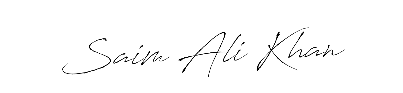 Saim Ali Khan stylish signature style. Best Handwritten Sign (Antro_Vectra) for my name. Handwritten Signature Collection Ideas for my name Saim Ali Khan. Saim Ali Khan signature style 6 images and pictures png