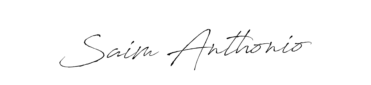 How to Draw Saim Anthonio signature style? Antro_Vectra is a latest design signature styles for name Saim Anthonio. Saim Anthonio signature style 6 images and pictures png