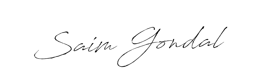 Also we have Saim Gondal name is the best signature style. Create professional handwritten signature collection using Antro_Vectra autograph style. Saim Gondal signature style 6 images and pictures png