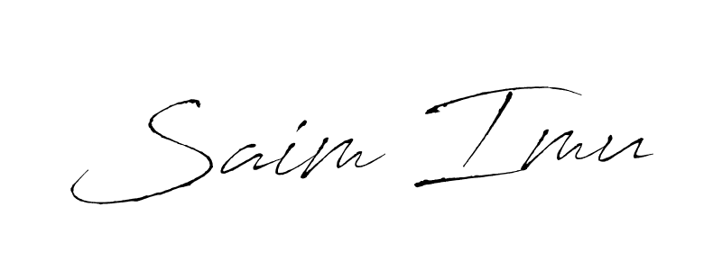 Use a signature maker to create a handwritten signature online. With this signature software, you can design (Antro_Vectra) your own signature for name Saim Imu. Saim Imu signature style 6 images and pictures png