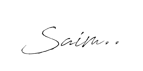 Use a signature maker to create a handwritten signature online. With this signature software, you can design (Antro_Vectra) your own signature for name Saim... Saim.. signature style 6 images and pictures png