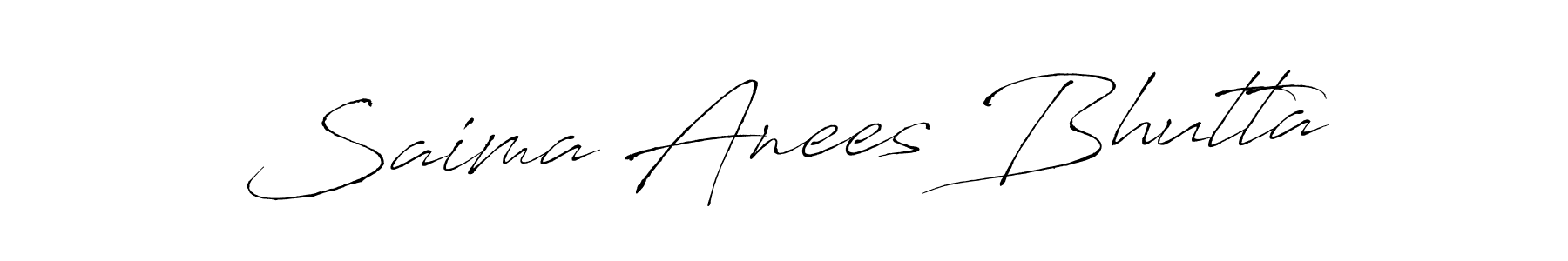 Saima Anees Bhutta stylish signature style. Best Handwritten Sign (Antro_Vectra) for my name. Handwritten Signature Collection Ideas for my name Saima Anees Bhutta. Saima Anees Bhutta signature style 6 images and pictures png