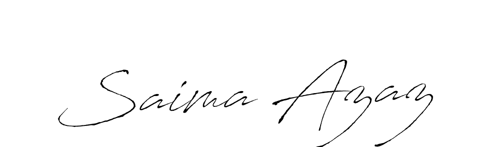 How to make Saima Azaz name signature. Use Antro_Vectra style for creating short signs online. This is the latest handwritten sign. Saima Azaz signature style 6 images and pictures png