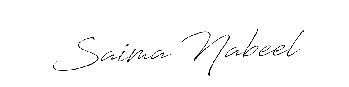 Also we have Saima Nabeel name is the best signature style. Create professional handwritten signature collection using Antro_Vectra autograph style. Saima Nabeel signature style 6 images and pictures png