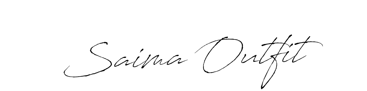You should practise on your own different ways (Antro_Vectra) to write your name (Saima Outfit) in signature. don't let someone else do it for you. Saima Outfit signature style 6 images and pictures png