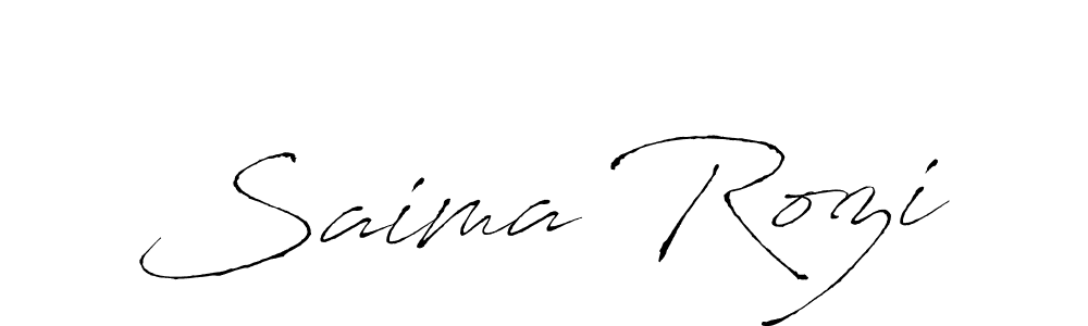 The best way (Antro_Vectra) to make a short signature is to pick only two or three words in your name. The name Saima Rozi include a total of six letters. For converting this name. Saima Rozi signature style 6 images and pictures png
