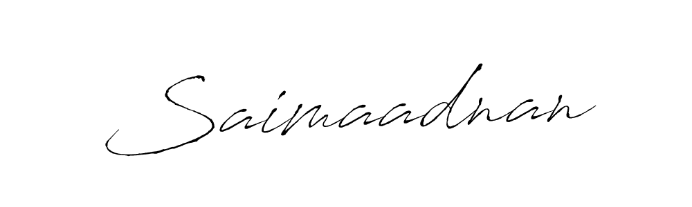 How to make Saimaadnan name signature. Use Antro_Vectra style for creating short signs online. This is the latest handwritten sign. Saimaadnan signature style 6 images and pictures png