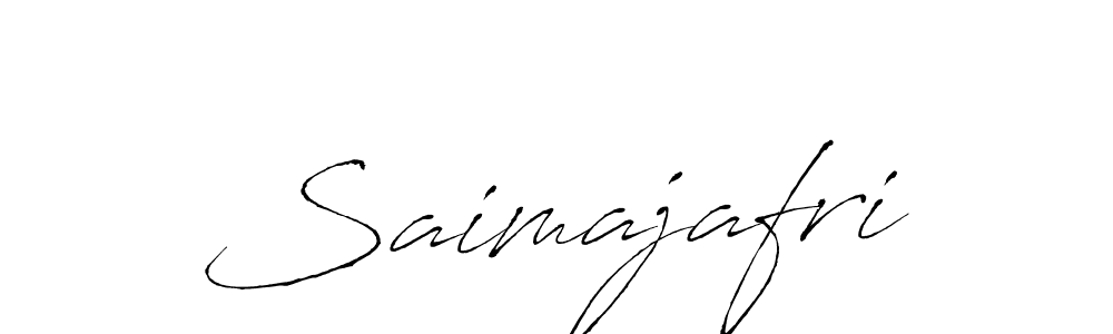 Design your own signature with our free online signature maker. With this signature software, you can create a handwritten (Antro_Vectra) signature for name Saimajafri. Saimajafri signature style 6 images and pictures png