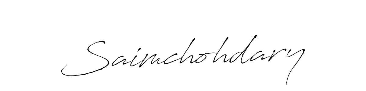 The best way (Antro_Vectra) to make a short signature is to pick only two or three words in your name. The name Saimchohdary include a total of six letters. For converting this name. Saimchohdary signature style 6 images and pictures png