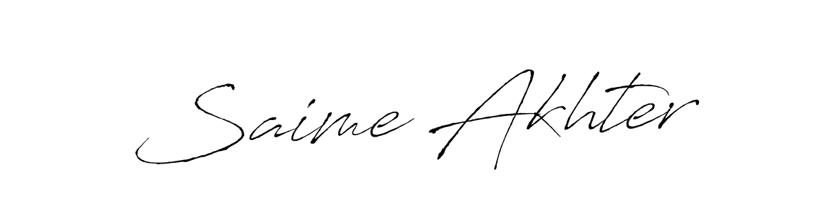 Also we have Saime Akhter name is the best signature style. Create professional handwritten signature collection using Antro_Vectra autograph style. Saime Akhter signature style 6 images and pictures png