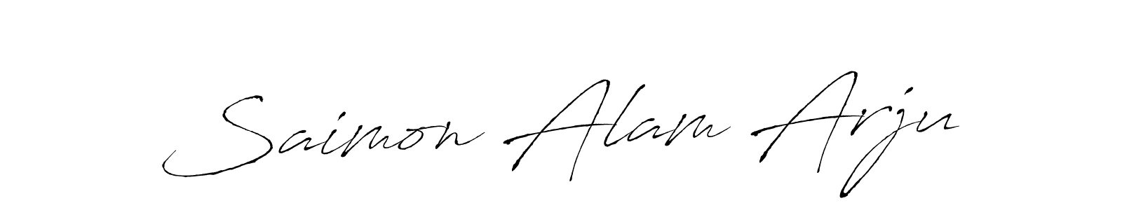 You can use this online signature creator to create a handwritten signature for the name Saimon Alam Arju. This is the best online autograph maker. Saimon Alam Arju signature style 6 images and pictures png