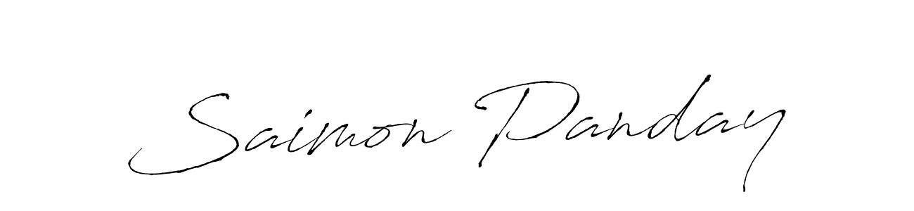 Design your own signature with our free online signature maker. With this signature software, you can create a handwritten (Antro_Vectra) signature for name Saimon Panday. Saimon Panday signature style 6 images and pictures png