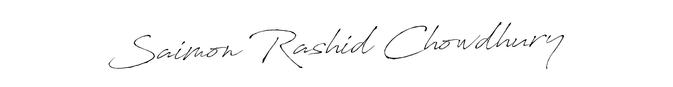 How to make Saimon Rashid Chowdhury name signature. Use Antro_Vectra style for creating short signs online. This is the latest handwritten sign. Saimon Rashid Chowdhury signature style 6 images and pictures png